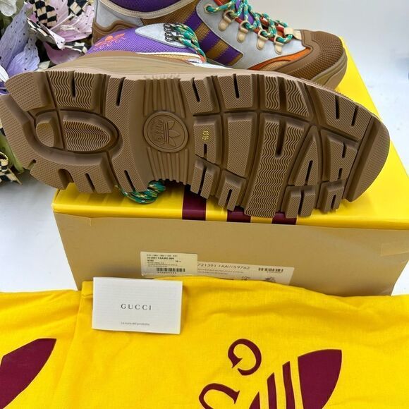 Men’s Gucci X Adidas lace up  boots size 10.5 made in Italy - Picture 7 of 10